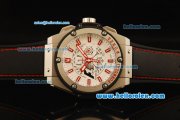 Hublot Formula 1 Monza Chronograph Miyota Quartz Movement Steel Case with White Dial and Red Stick Markers