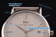 IWC Portofino Swiss ETA 2892 Automatic Steel Case with Silver Stick Markers and White Dial