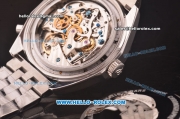 Breitling Chronomatic Chrono Swiss Valjoux 7750 Manual Winding Movement Steel Case and Strap with Blue Dial