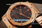 Hublot Classic Fusion Swiss ETA 2824 Automatic Rose Gold Case with Brown Dial and Black Leather Strap-1:1 Original