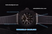 Hublot King Power F1 Swiss Valjoux 7750 Automatic PVD Case with Black Dial and Black Rubber Strap