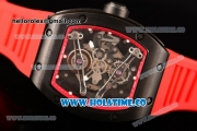 Richard Mille RM 038 Asia Automatic PVD Case with Skeleton Dial and Red Rubber Strap