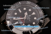 Rolex Pro-Hunter Sea-Dweller Swiss ETA 2836 Automatic PVD Case with Black Nylon Strap White Markers and Black Dial