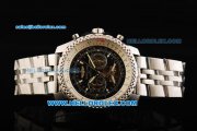 Breitling for Bentley Tourbillon Automatic Movement Full Steel with Black Dial and Honeycomb Bezel