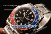 Rolex GMT-Master II Swiss ETA 2836 Automatic Steel Case Black Dial With Dots Markers Steel Bracelet - 1:1 Original