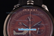 Tag Heuer Mikrogirder 2000 Chronograph Miyota Quartz Steel Case with PVD Bezel - Brown Dial