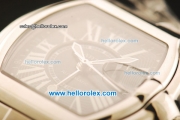 Cartier Roadster Swiss ETA 2836 Automatic Full Steel with Black Dial and White Roman Markers