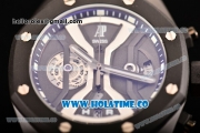 Audemars Piguet Royal Oak Offshore Chrono Miyota Quartz PVD Case with Black Dial and Black Rubber Strap