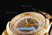Rolex Day-Date II Automatic Movement Full Gold with Grey Dial and Stick Markers