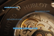 Hublot Classic Fusion Swiss ETA 2824 Automatic Movement PVD Case with Rose Gold Markers and Black Rubber Strap