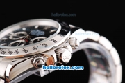 Rolex Daytona Oyster Perpetual Automatic Movement Silver Case with Black Dial and Stick Markers