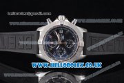 Breitling Avenger Seawolf Chrono Miyota OS10 Quartz Steel Case with Black Dial Black Rubber Strap and Stick Markers