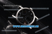 Breguet Classique Power Reserve Sea-Gull ST2153 Automatic Steel Case with Black Dial and Black Leather Strap Roman Numeral Markers