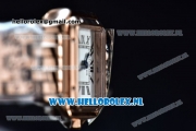 Cartier Santos 100 Japanese Miyota Quartz Rose Gold Case with White Dial Roman Numberal Markers and Rose Gold Bracelet