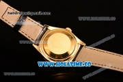 Rolex Day-Date Asia 2813/Swiss ETA 2836/Clone Rolex 3135 Automatic Yellow Gold Case with Roman Numeral Markers and Black Dial (BP)