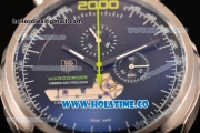 Tag Heuer Mikrogirder 2000 Chrono Miyota Quartz Steel Case with Black Dial and Rubber Strap - Green Second Hand