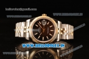 Rolex Datejust 37mm Swiss ETA 2836 Automatic Two Tone with Black Dial and Stick Markers