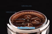 Tag Heuer Mikrogirder 2000 Chronograph Miyota Quartz Steel Case with Brown Dial and Black Rubber Strap