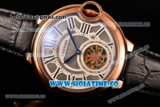 Cartier Ballon Bleu De Tourbillon Asia Automatic Rose Gold Case with Grey Dial and Roman Numeral Markers