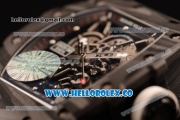 Richard Mille RM 055 Miyota 9015 Automatic Carbon Fiber Case with Skeleton Dial and White Nylon/Leather Strap