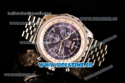 Breitling Bentley 6.75 Speed Chrono Swiss Valjoux 7750 Automatic Steel Case with Stick Markers and Blue Dial (GF)