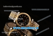 Rolex Datejust 37mm Swiss ETA 2836 Automatic Two Tone with Black Dial and Stick Markers