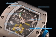 Richard Mille RM036 ST28-UP Automatic Steel Case with Black Rubber Strap Skeleton Dial and White Numeral Markers - 7750 Coating