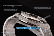 Audemars Piguet Royal Oak 41 Asia 2813 Automatic Diamonds/Steel Case with Black Dial Diamonds Bezel and Stick Markers (EF)