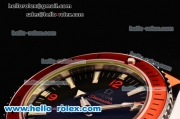 Omega Seamaster Planet Ocean Swiss ETA 2824 Clone 8500 Automatic Steel Case with Black Dial Orange Rubber Strap