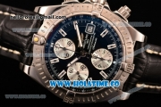 Breitling Chronomat Evolution Swiss Valjoux 7750 Automatic Steel Case with Black Dial and Silver Stick Markers (BP)