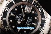 Rolex Submariner Oyster Perpetual Swiss ETA 2836 Automatic Movement Full Steel with White Markers and Black Dial