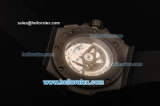 Hublot King Power Chronograph Swiss Valjoux 7750 Automatic Movement PVD Case with Black Bezel and Black Rubber Strap