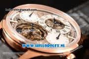 Zenith Chronomaster El Primero Tourbillon Manual Winding Rose Gold Case with Skeleton Dial and Black Leather Strap