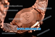 Audemars Piguet Royal Oak Chrono 41MM Swiss Valjoux 7750 Automatic Full Rose Gold with Blue Dial and Stick Markers (EF)