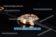 Audemars Piguet Millenary Miyota 9015 Automatic Rose Gold Case White Dial With Roman Numeral Markers Black Leather Strap