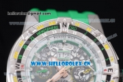 Richard Mille RM60-01 Asia Automatic Steel Case with Skeleton Dial Green Rubber Strap and Stick/Arabic Numeral Markers