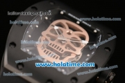 Richard Mille RM 52-01 Swiss ETA 2671 Automatic PVD Case with Black Rubber Bracelet Skeleton Dial and White Markers - 1:1 Original