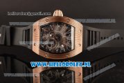 Richard Mille RM 018 Tourbillon Hommage a Boucheron Rose Gold Case with 9015 Auto Skeleton Dial and Black Rubber Strap