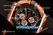 Audemars Piguet Royal Oak Offshore Chrono Clone AP Calibre 3126 Automatic Rose Gold Case with Black Dial and White Stick Markers (NOOB)