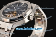 Audemars Piguet Royal Oak Tourbillon 41MM Swiss ST Tourbillon Manual Winding Full Steel with Blue Dial and Stick Markers