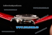 Rolex Cellini Time Asia 2813 Automatic Steel Case with Silver Stick Markers and Black/Red Dial