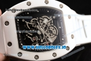 Richard Mille RM 055 Bubba Watson 9015 Automatic Ceramic Case with Black Dial Dots Markers and Rubber Strap