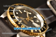 Rolex GMT-Master II Vintage 2813 Auto With Nylon Strap Black Dial And Black Bezel Two Tone