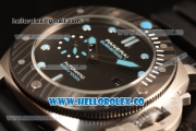 Panerai Luminor Submersible Fake Carbon Bezel With Steel Case Automatic Rubber Strap Black Dial PAM00799