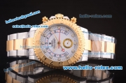 Rolex Yacht Master II Oyster Perpetual Chronometer Automatic with White Dial-Gold Bezel