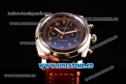 Panerai Radiomir 1940 Chronograph Bianco PAM 521 Asia Automatic Steel Case with Roman Numeral Markers and Black Dial