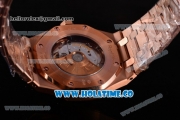 Audemars Piguet Royal Oak 41 Miyota 9015 Automatic Full Rose Gold with White Dial and Diamonds Bezel (EF)