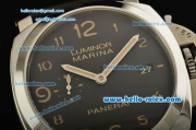 Panerai Luminor Marina 1950 3 Days PAM 00359 Swiss Valjoux 7750-CHG-ORG Automatic Steel Case with Black Leather Strap Black Dial and Numeral Markers 1:1 Original