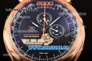 Tag Heuer Mikrogirder 2000 Chrono Miyota Quartz Rose Gold Case with Black Dial and Rubber Strap - Orange Second Hand