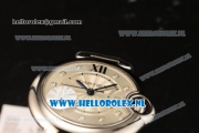 Cartier Ballon Bleu De Large Swiss ETA 2671 Automatic Steel Case Silver Dial Diamonds Markers and Steel Bracelet